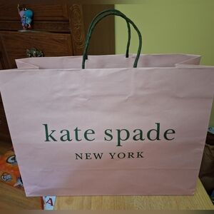 Kate Spade Pink Paper Bag  16" X 12"